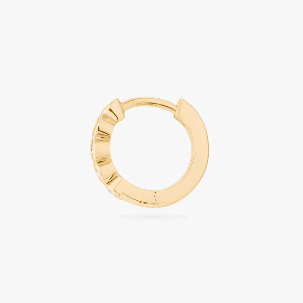 CZ Bezel Huggie