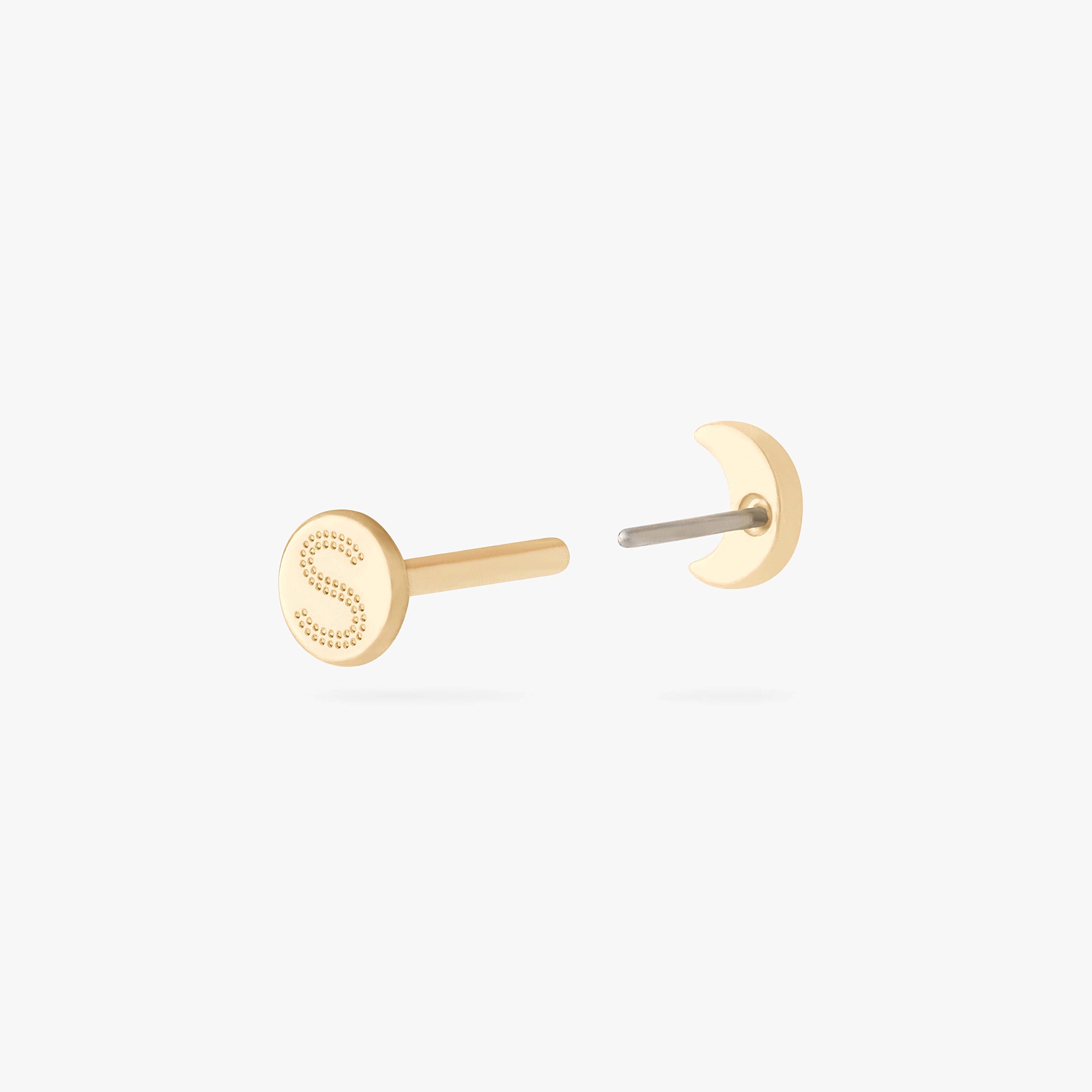14K Moon Flatback