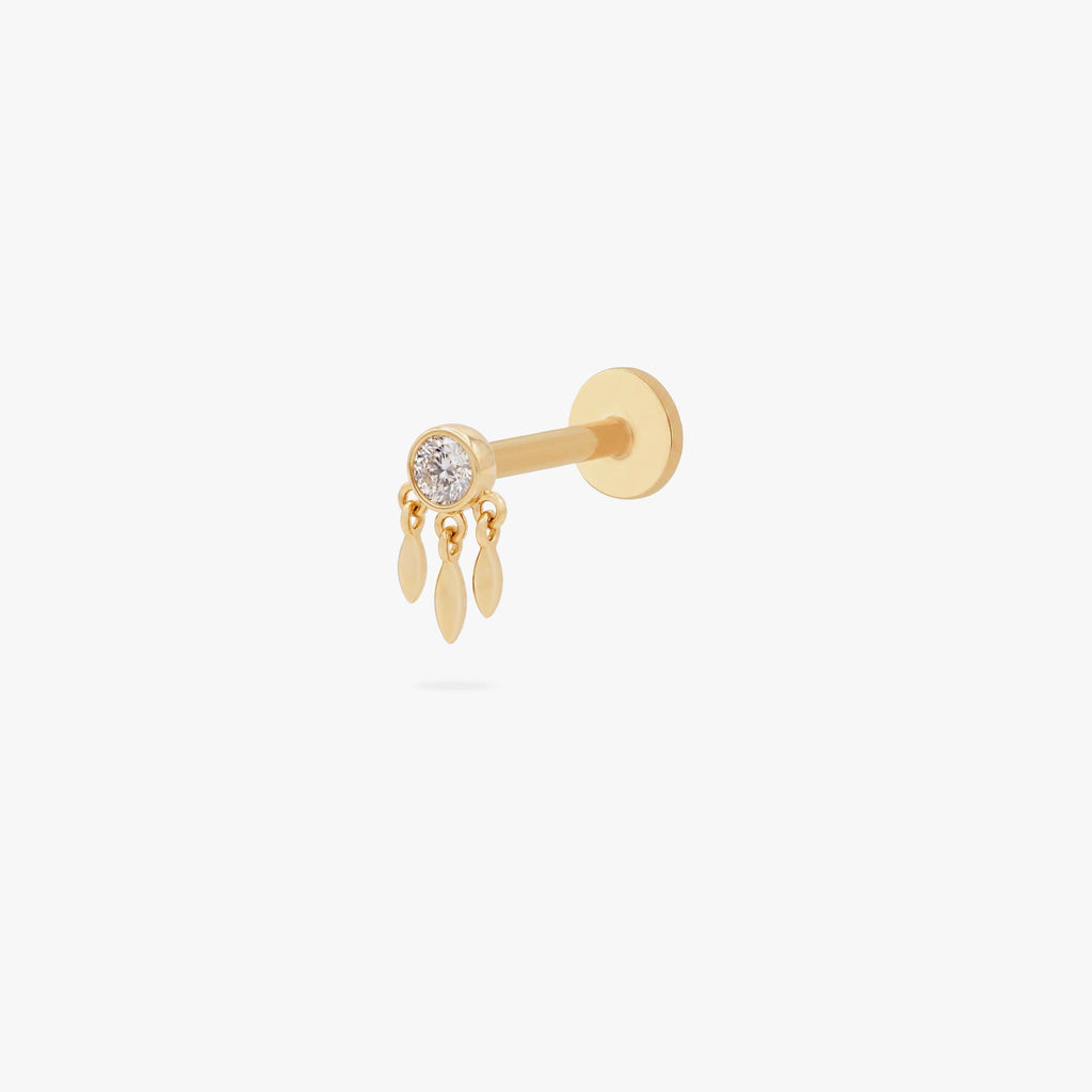 14K Bezel Fringe Flatback