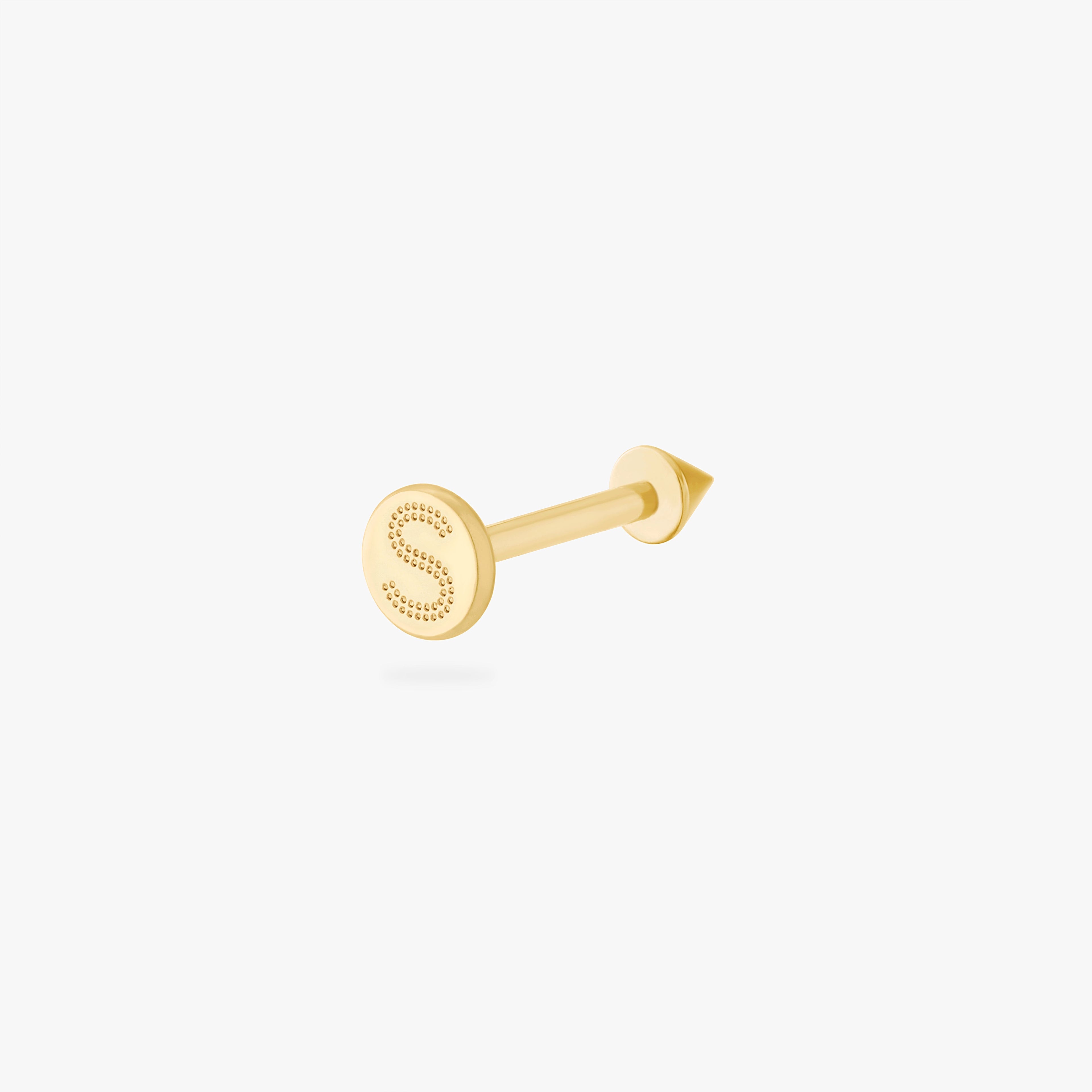 Golden Titanium Spike Flatback Stud
