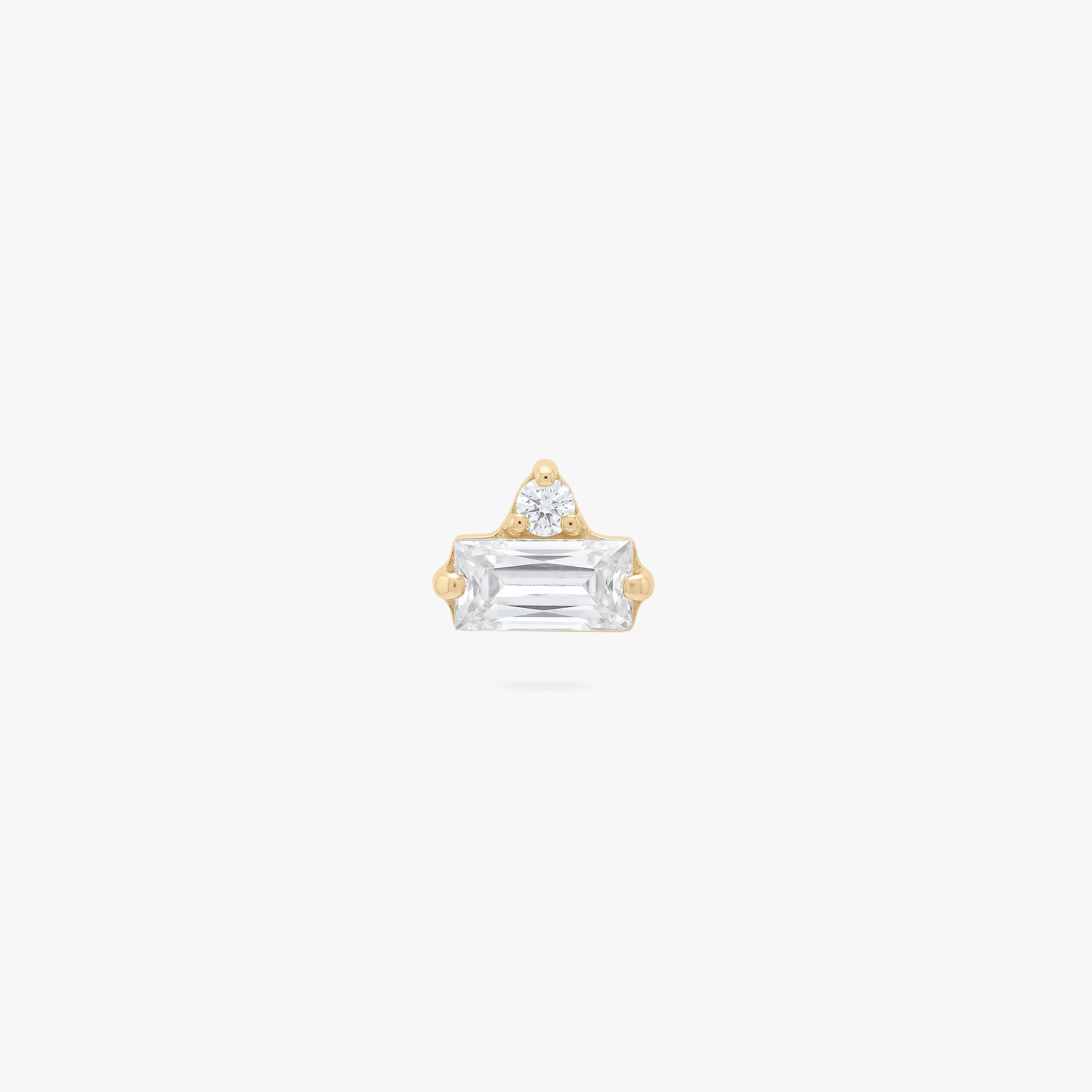 Micro Stacked Baguette Flatback Stud