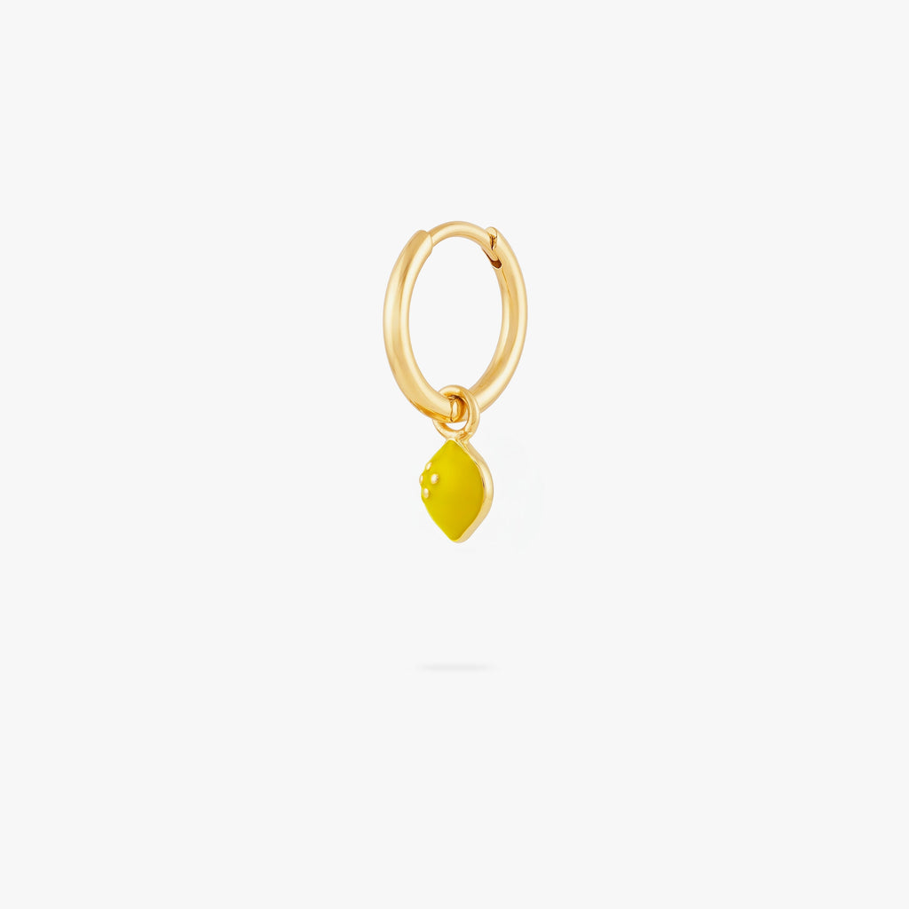 Lemon Charm Huggie