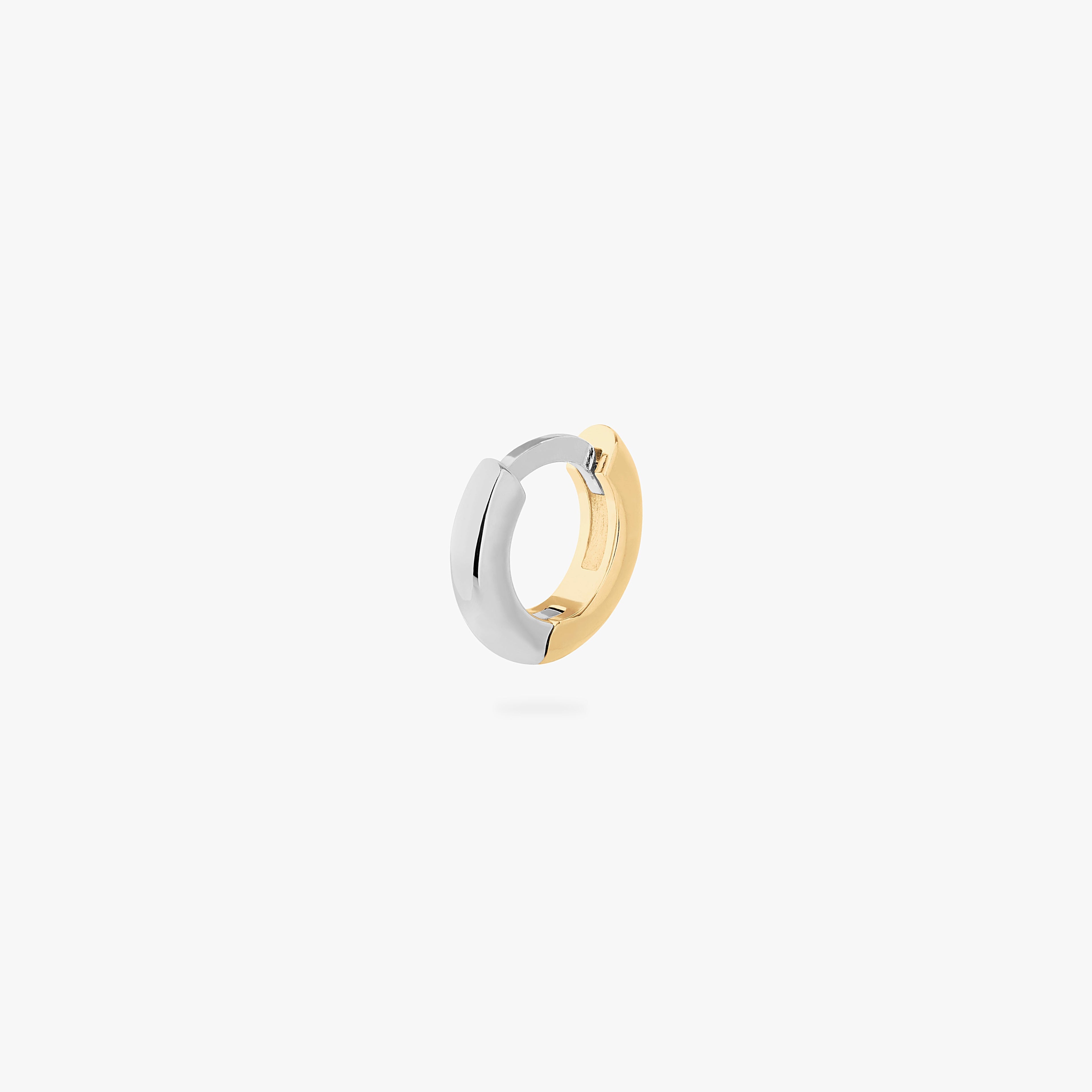 Reverse Micro Two Tone Huggie