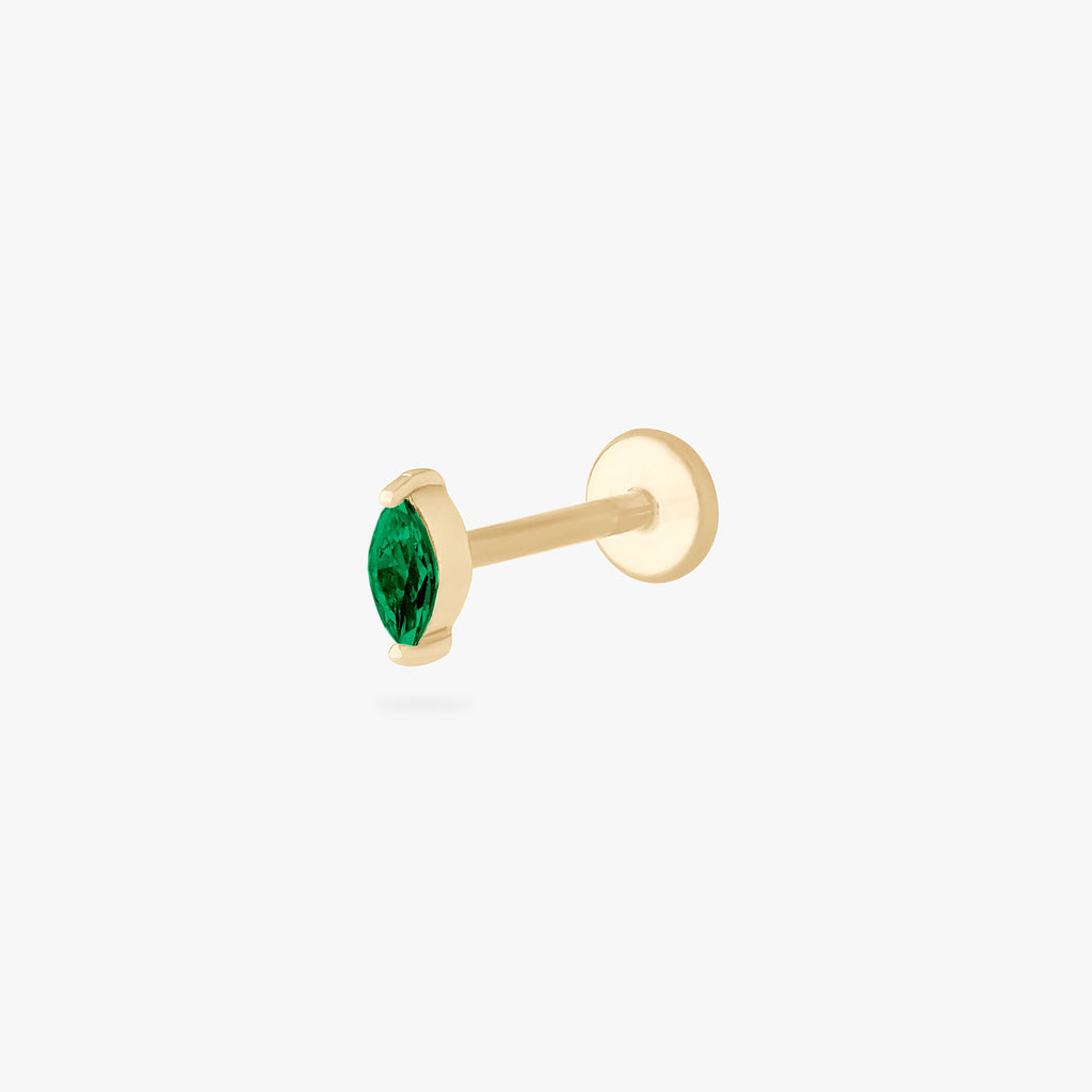 14K Marquise Flatback