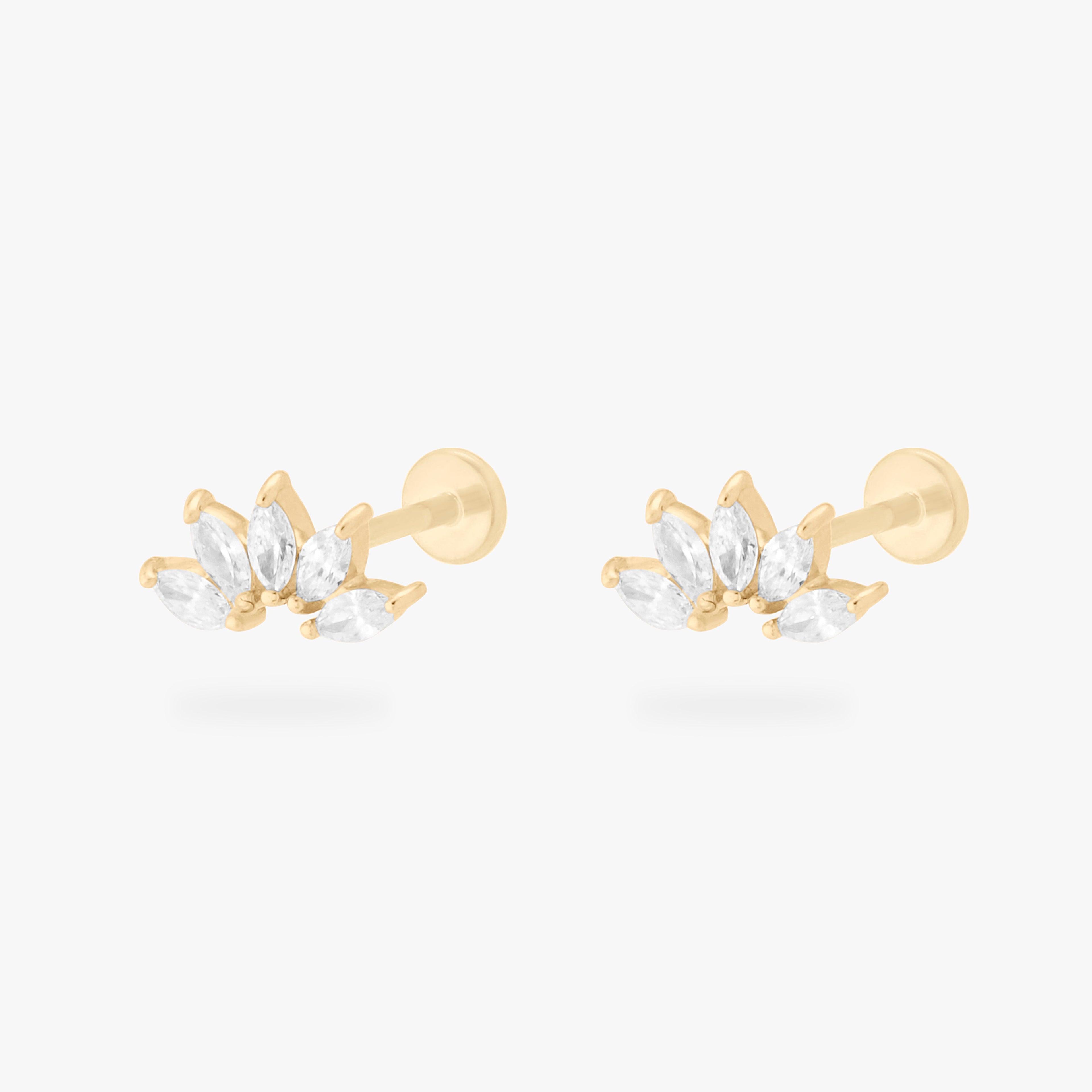 14K Crown Flatback