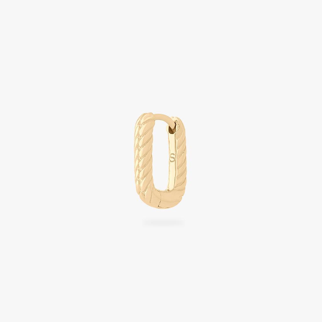 Square Twist Huggie