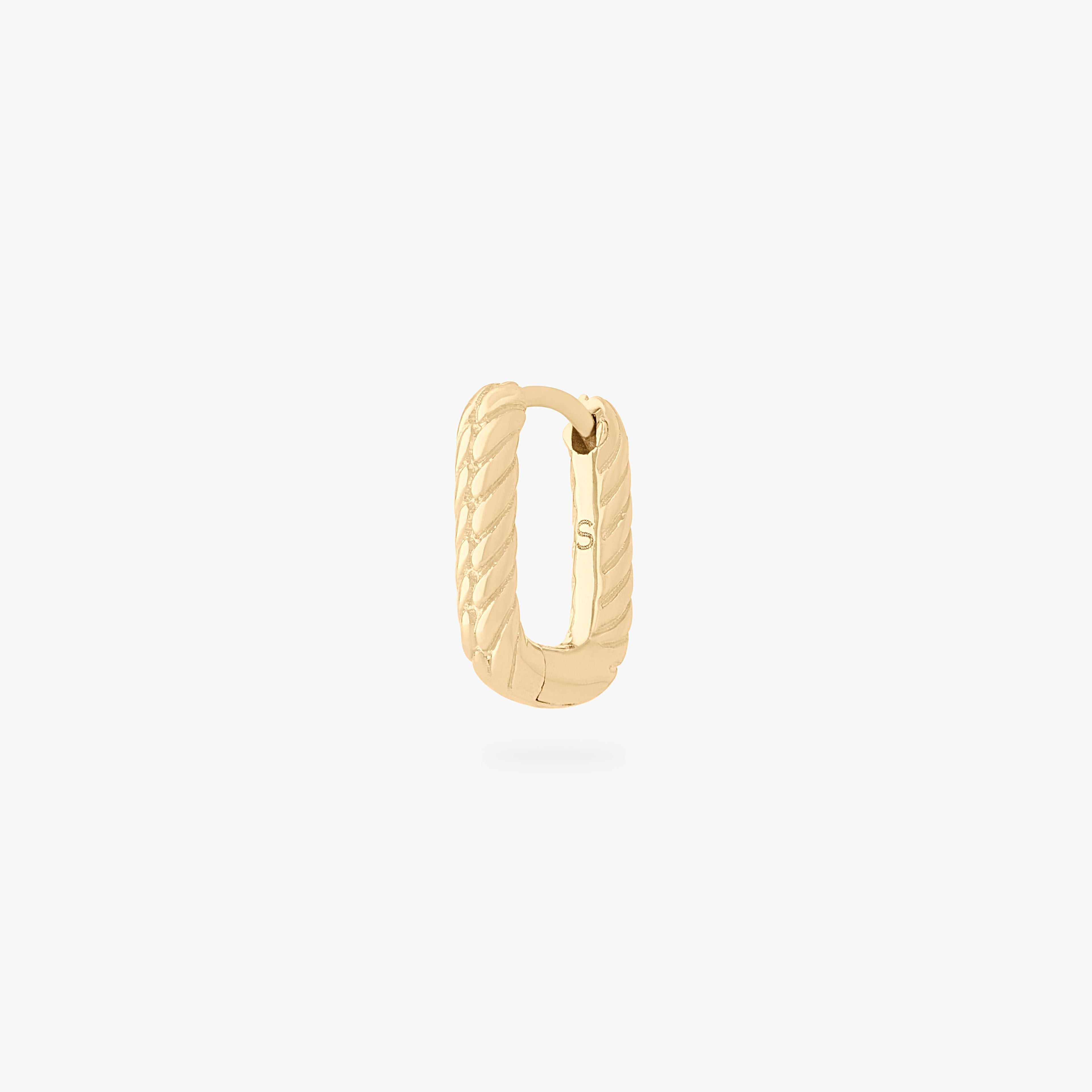 Square Twist Huggie