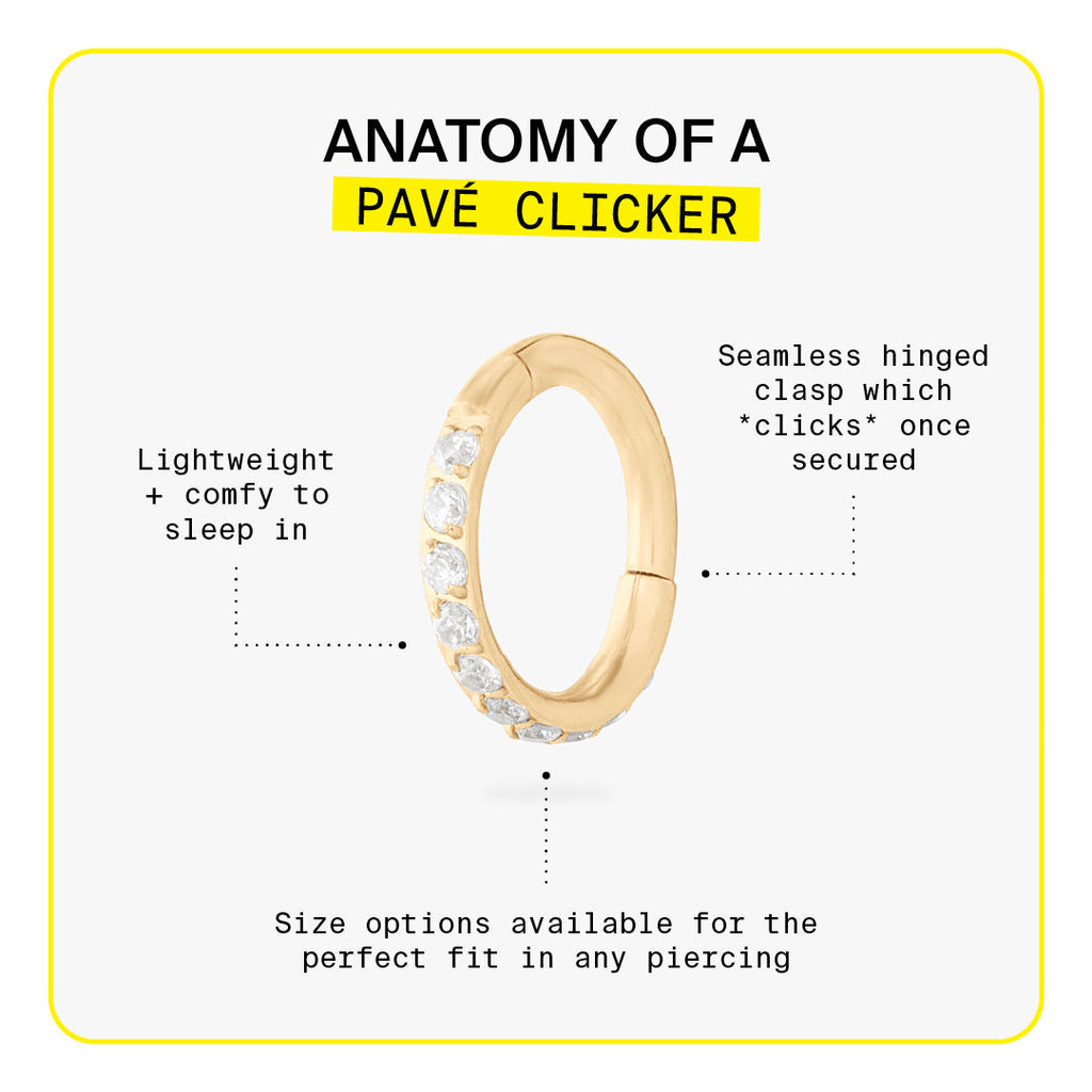 8mm Pave Clicker