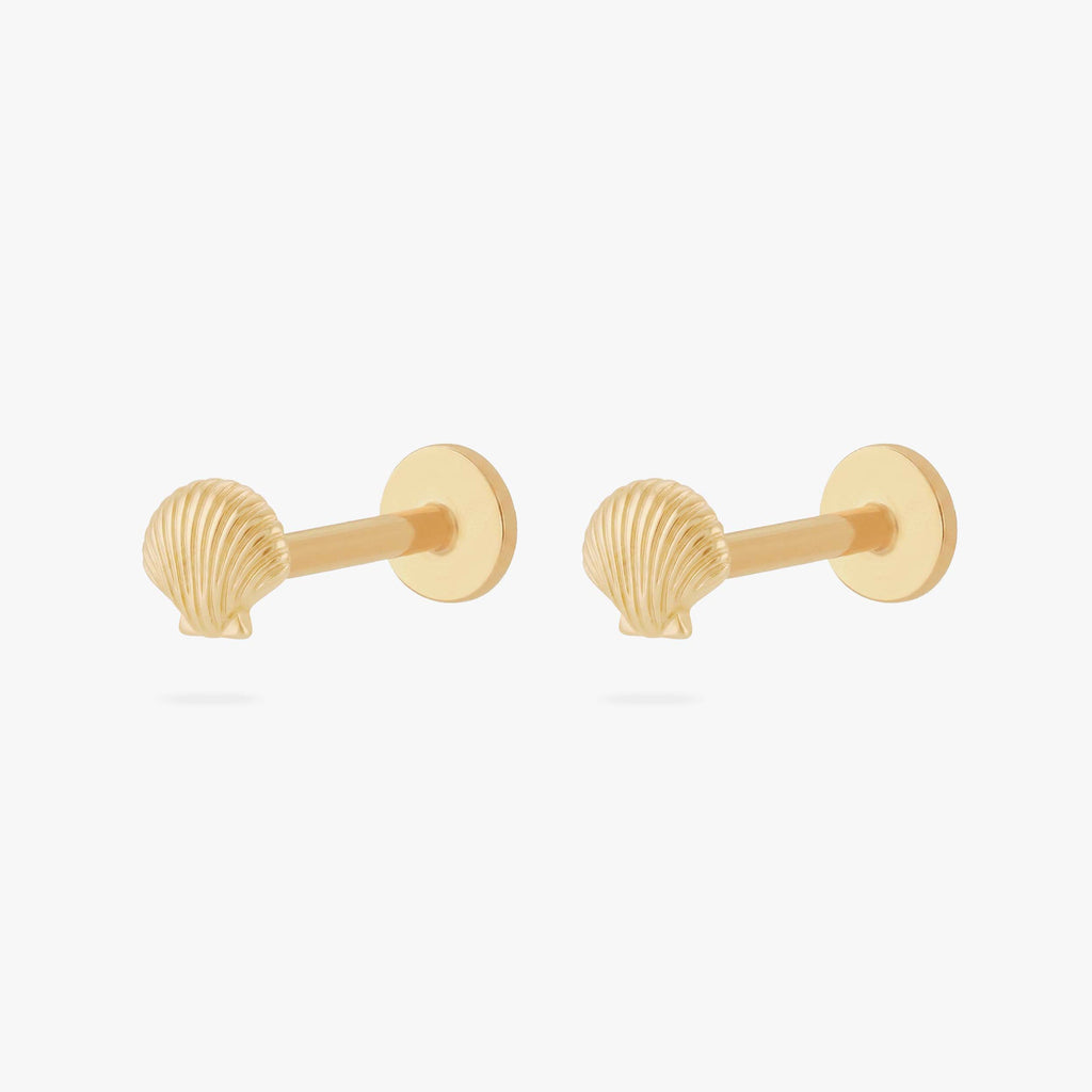 14K Seashell Flatback