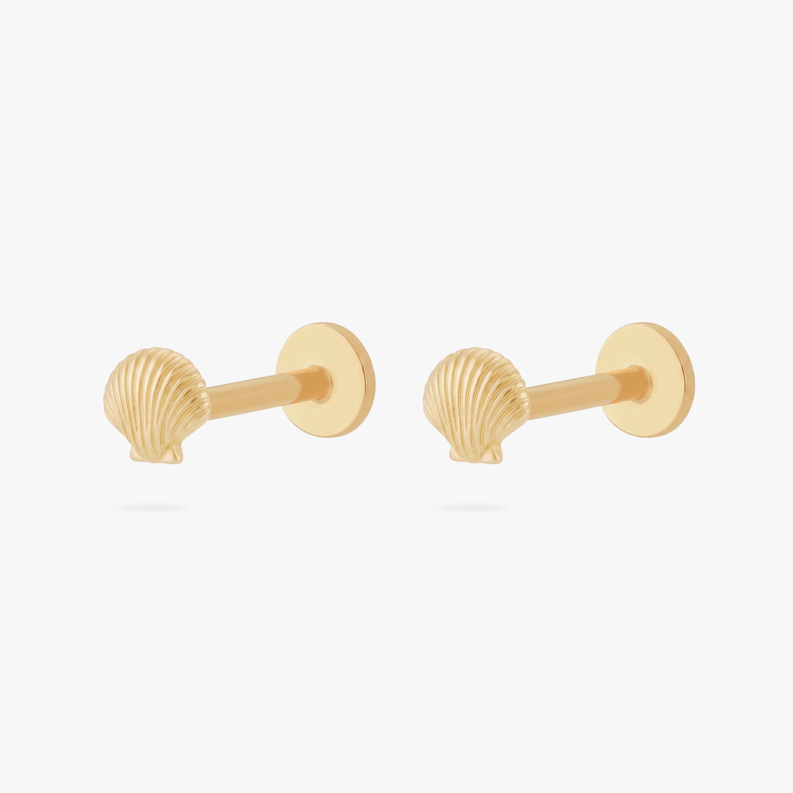 14K Seashell Flatback