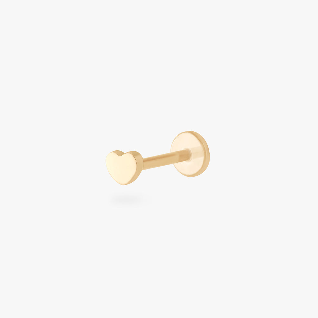 14K Heart Flatback