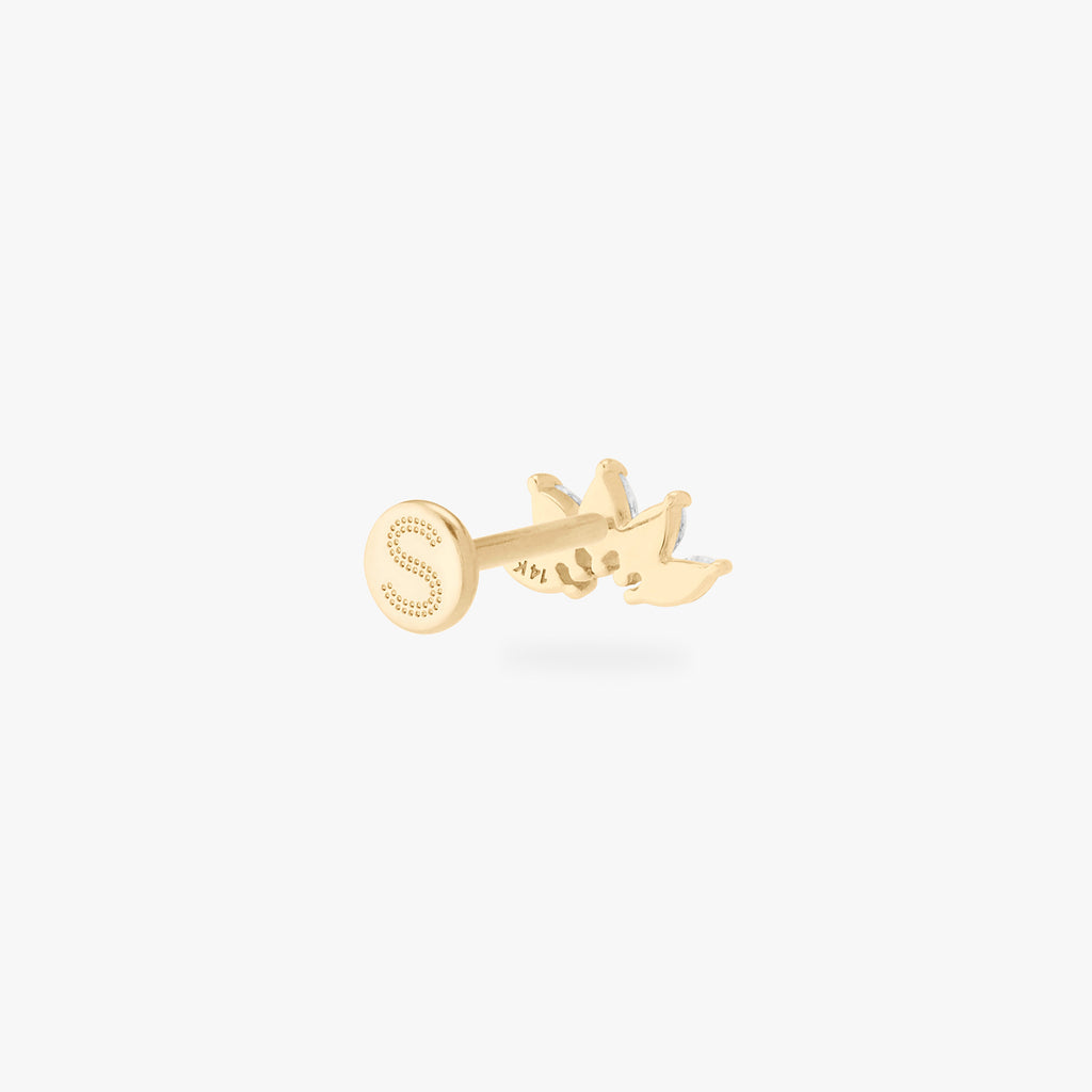 14K Crown Flatback