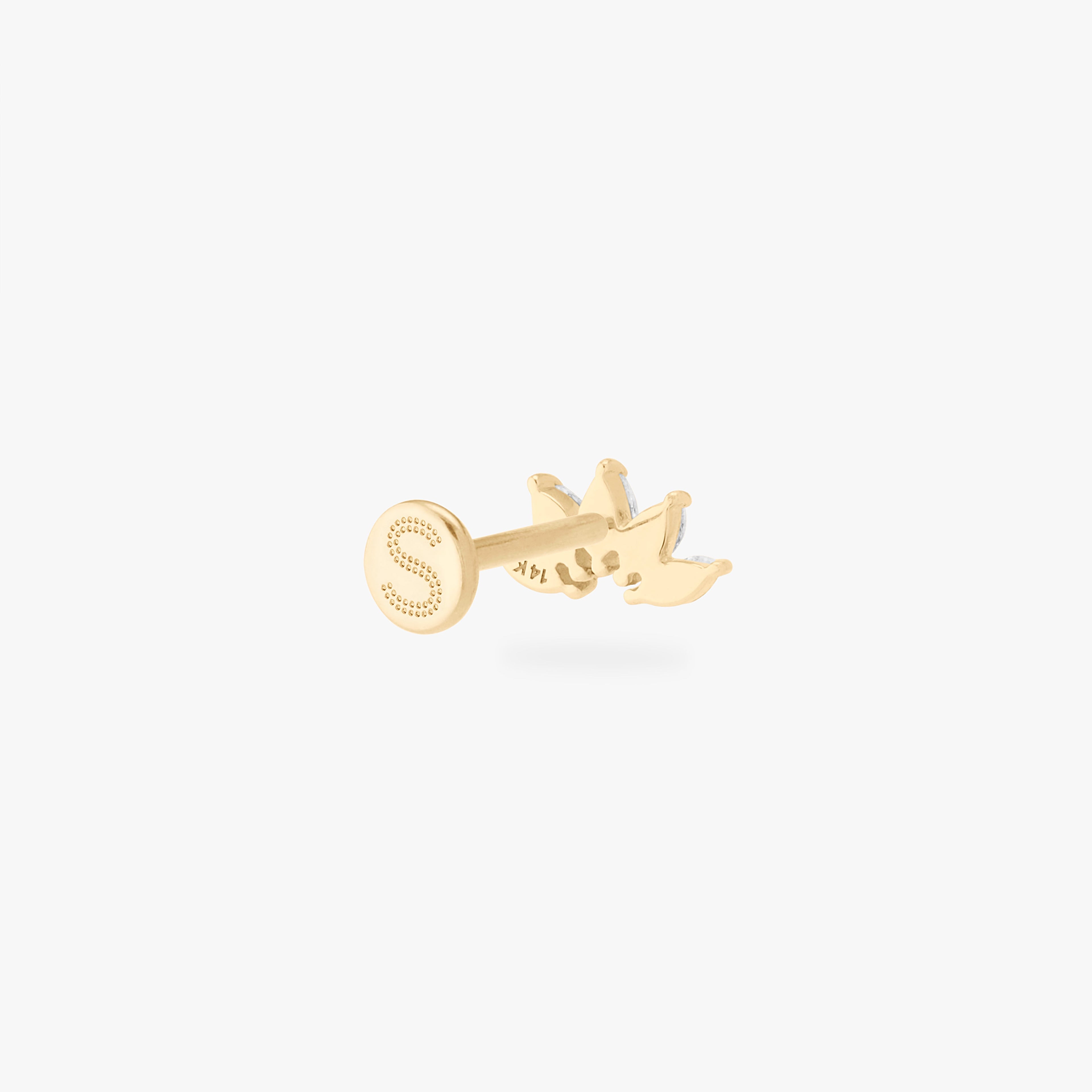 14K Crown Flatback