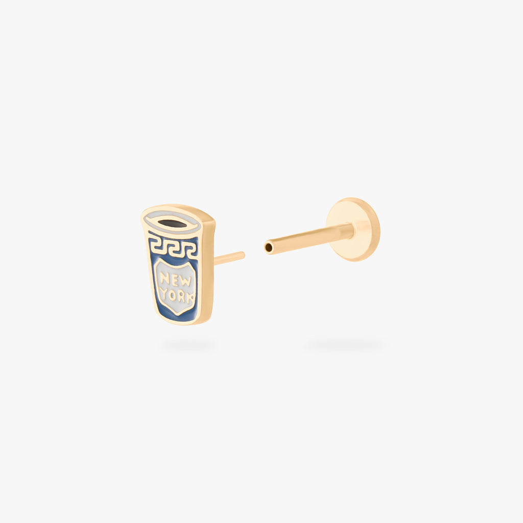 Coffee Cup Flatback Stud