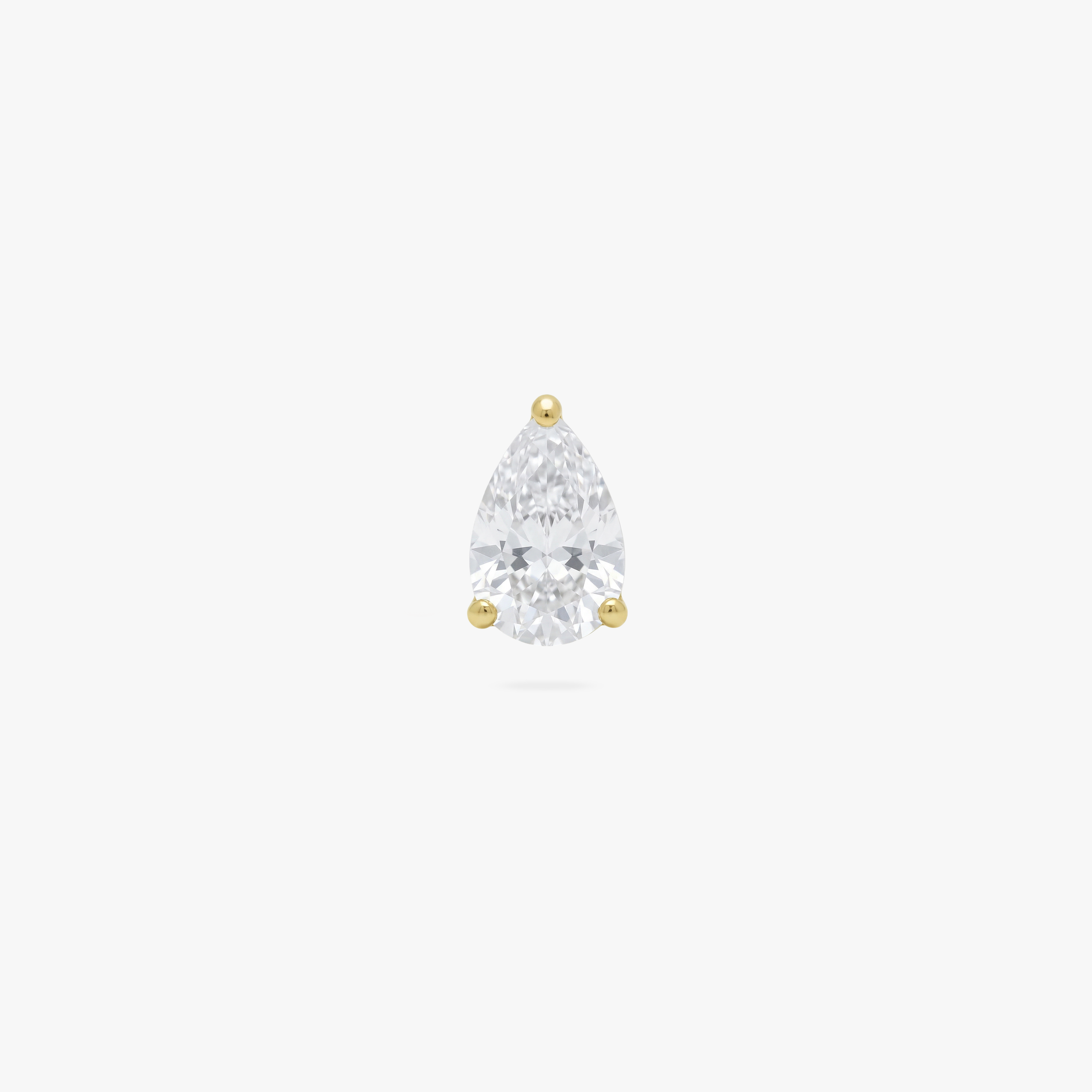 Golden Ti 5mm Pear CZ Clear
