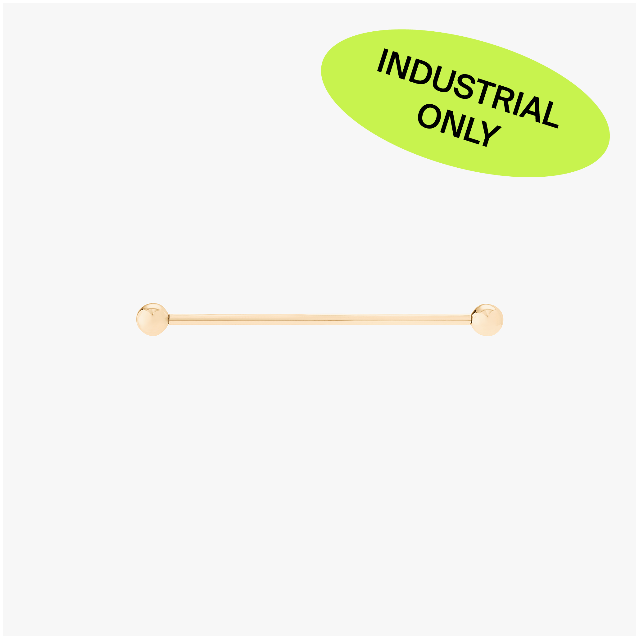 14K Industrial Bar 38mm