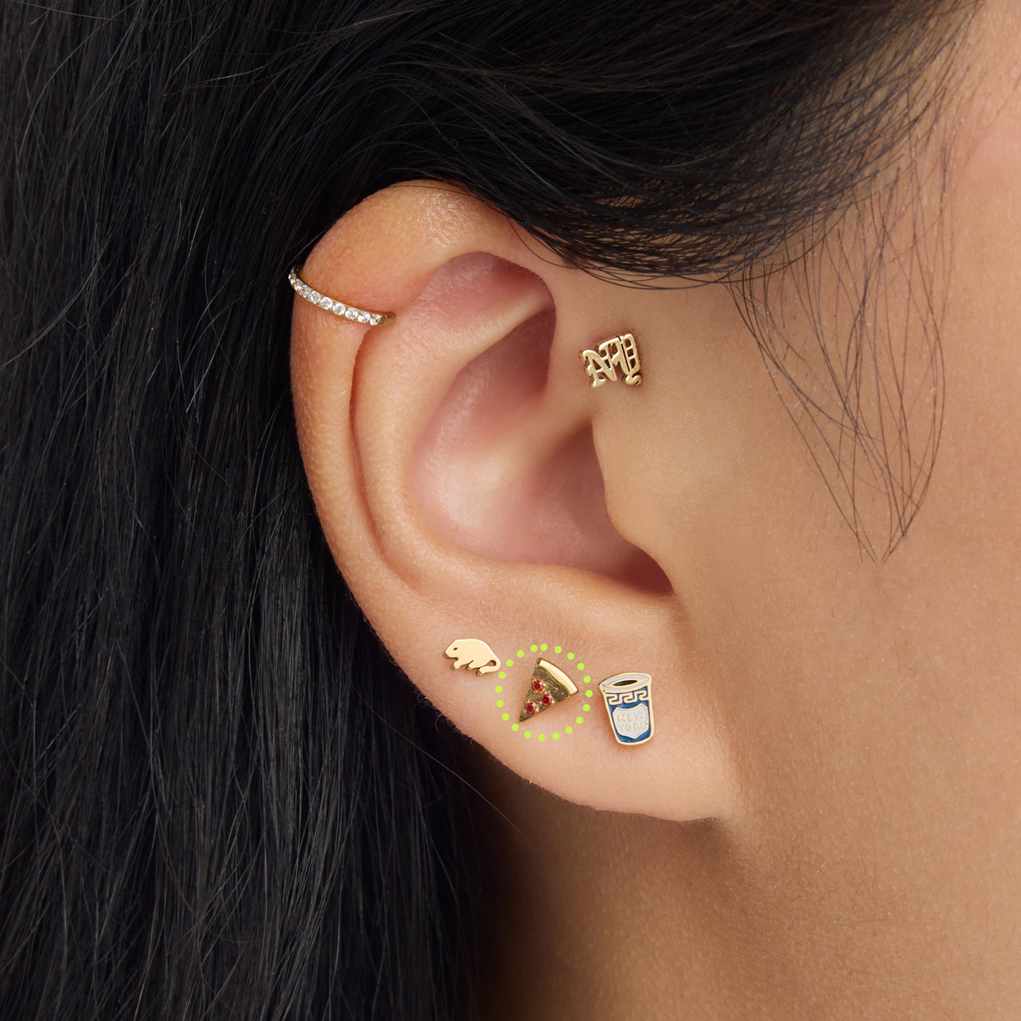 Pizza Flatback Stud