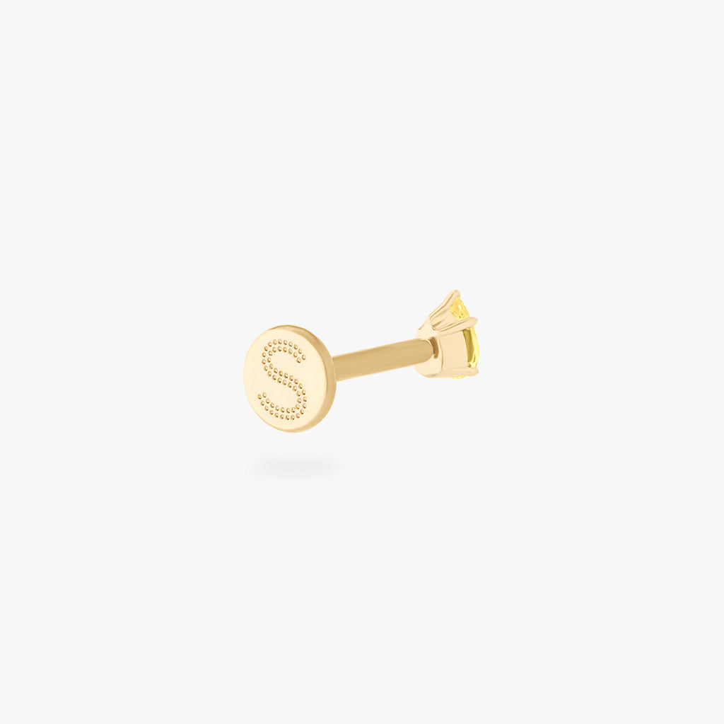 14K Pear Flatback