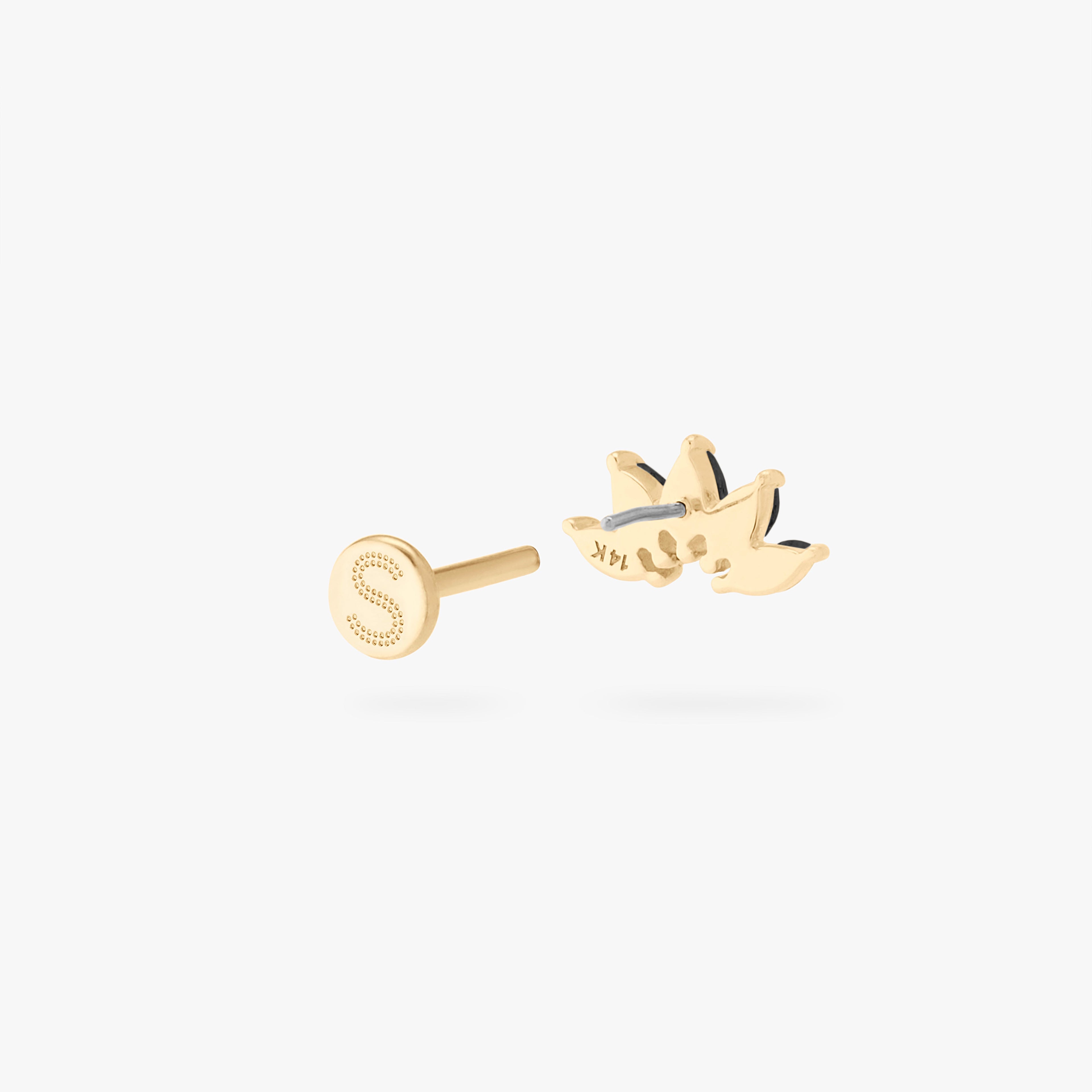 14K Crown Flatback