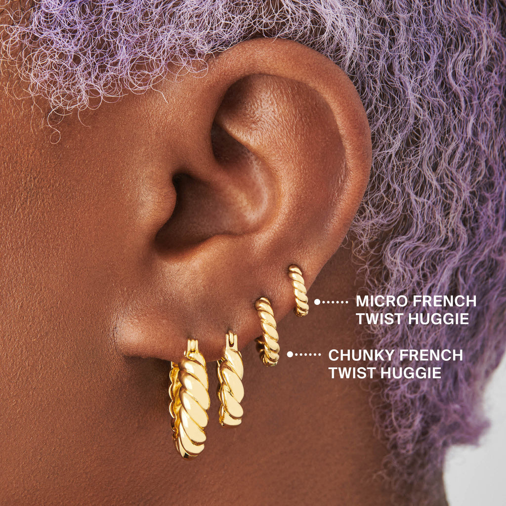 Micro French Twist Huggie