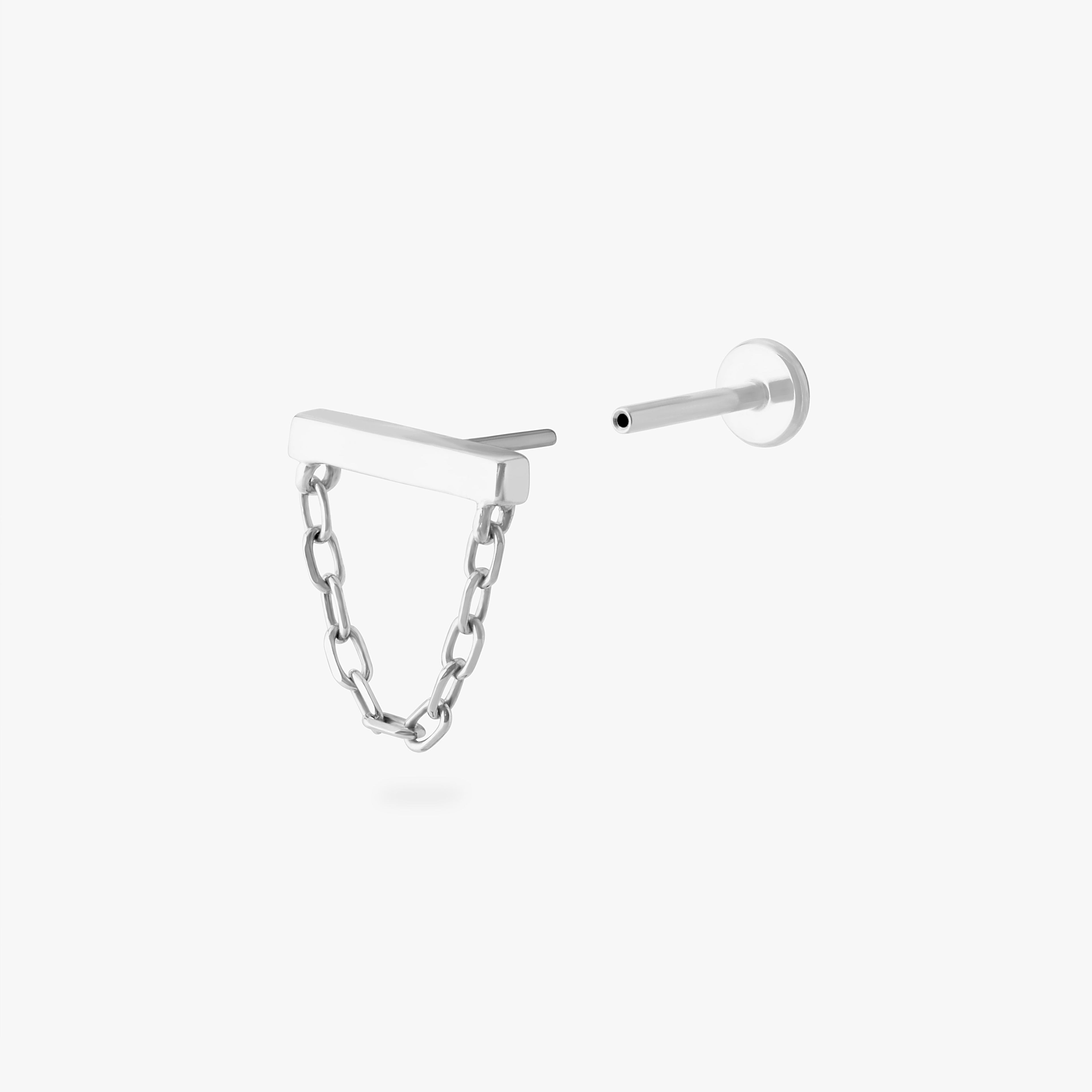 Bar Chain Flatback Stud