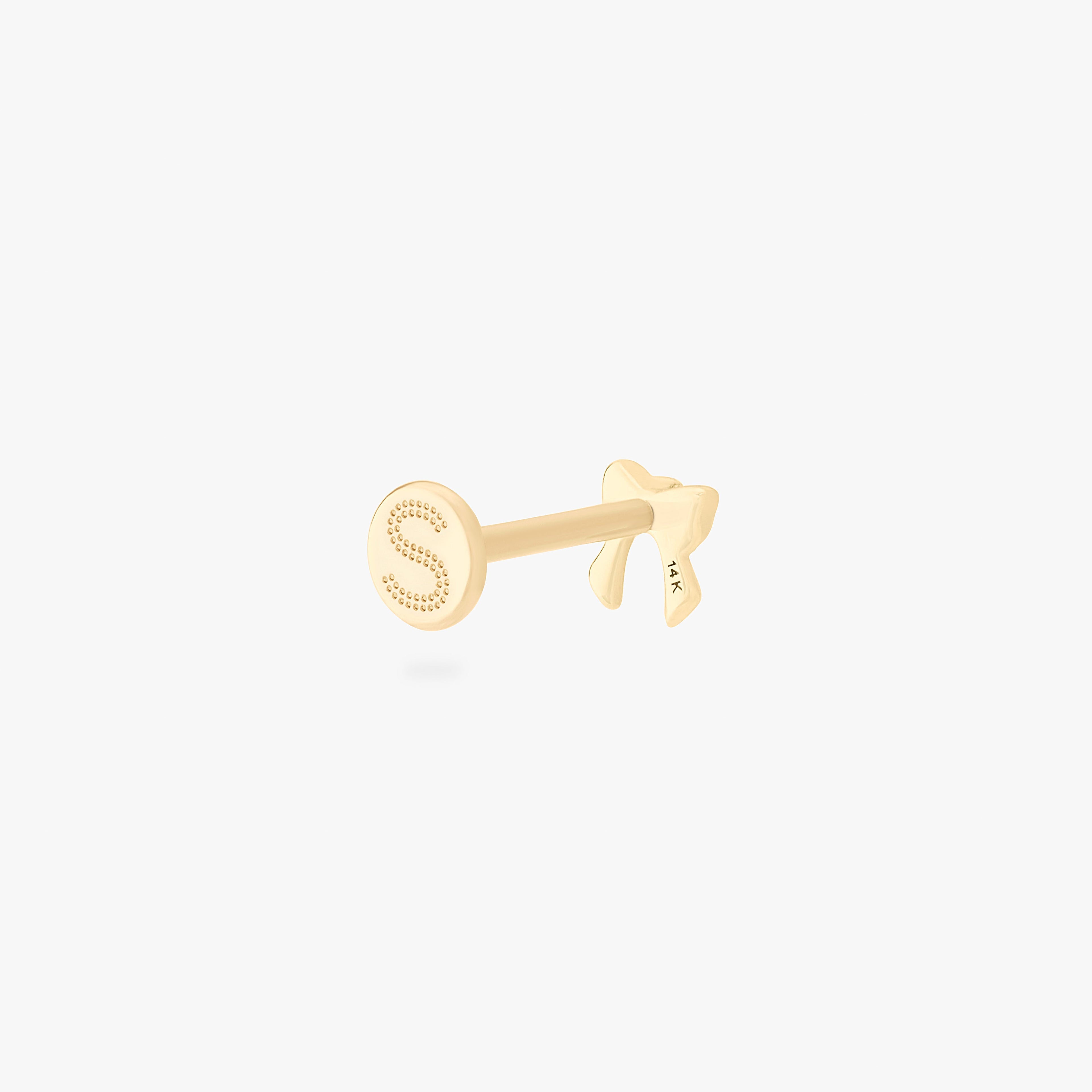 14K CZ Bow Flatback
