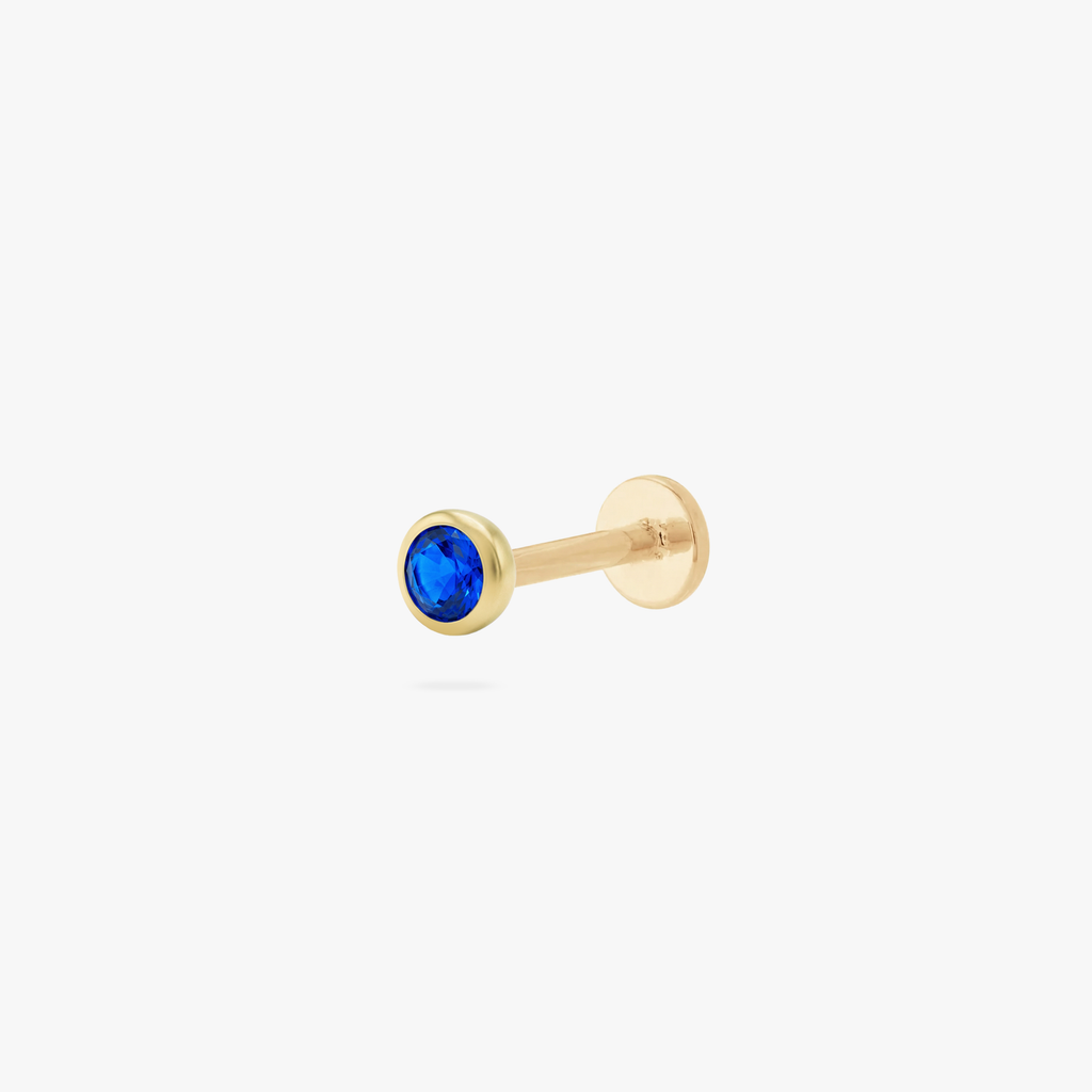 Golden Titanium Bezel CZ Flatback Stud