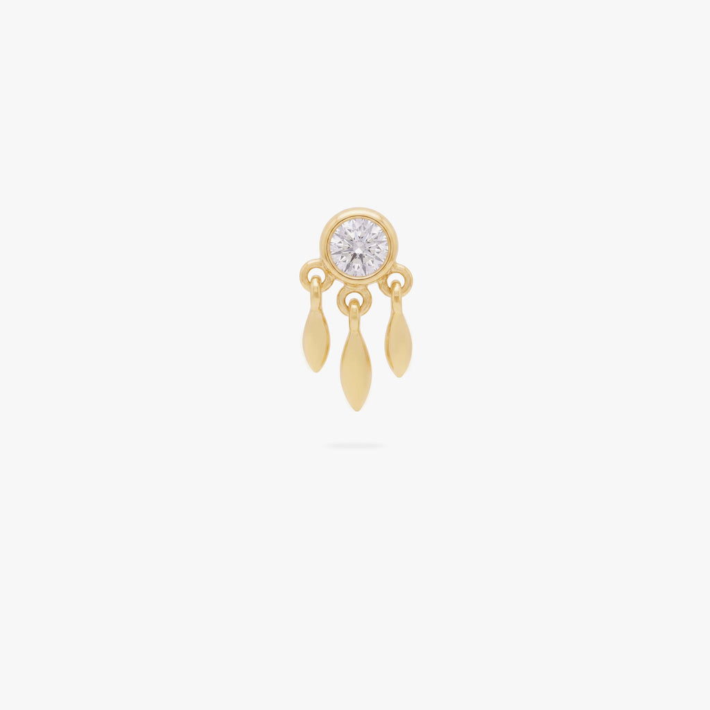 14K Bezel Fringe Flatback