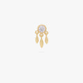 14K Bezel Fringe Flatback