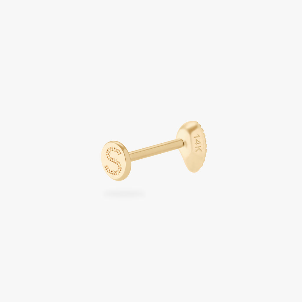 14K Paisley Flatback
