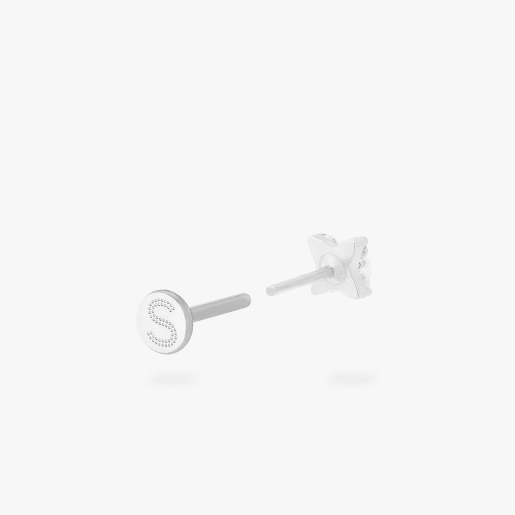 Pave X Flatback Stud