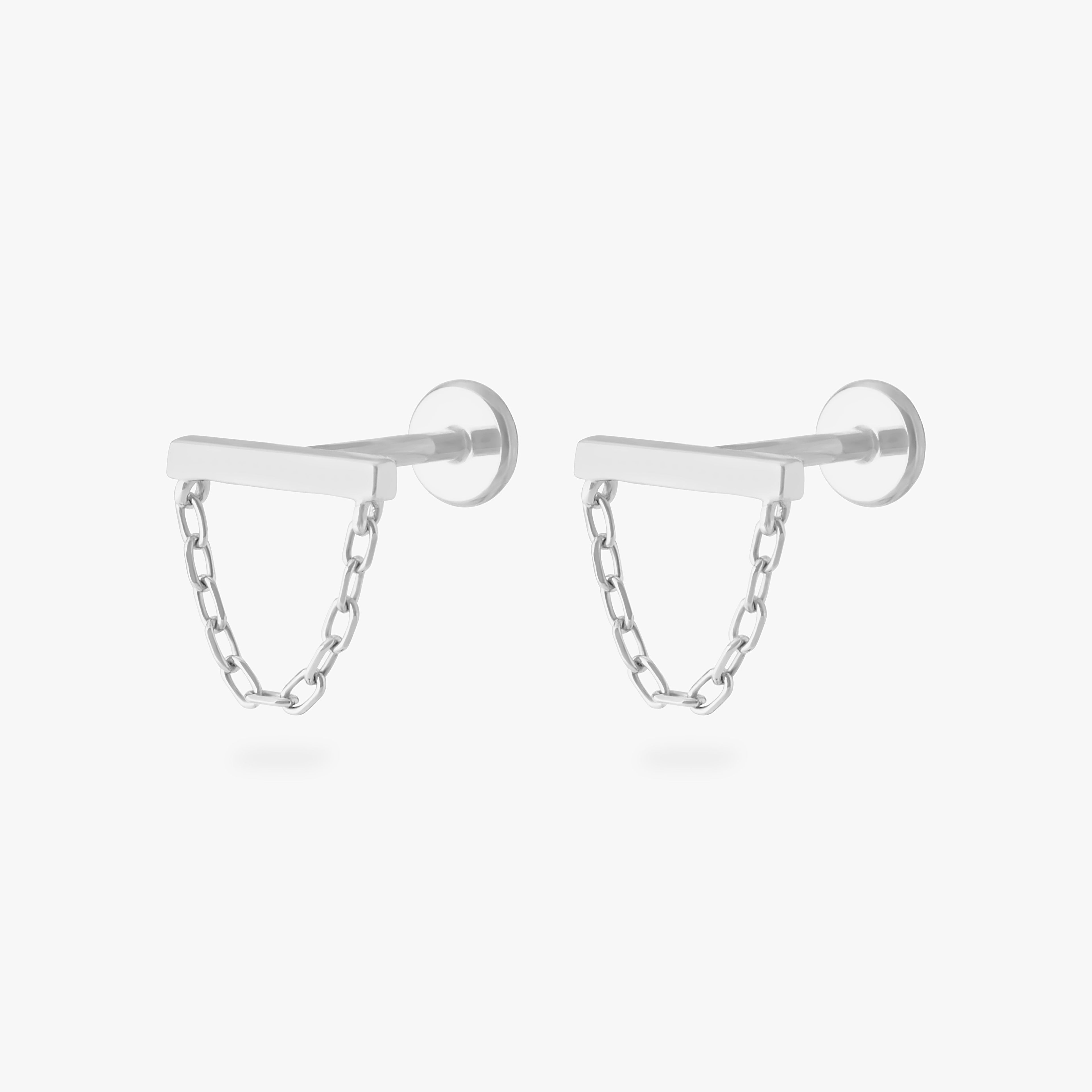 Bar Chain Flatback Stud