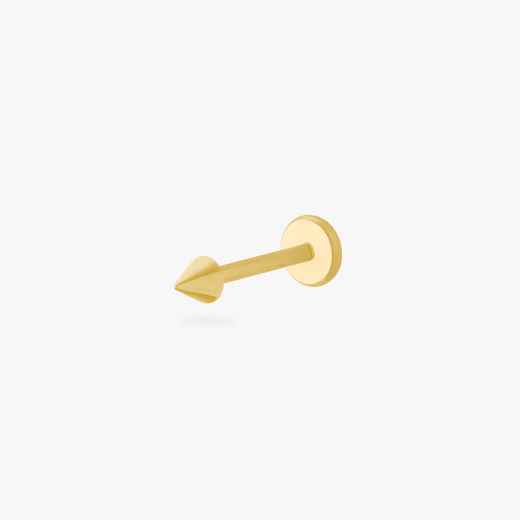 Golden Titanium Spike Flatback Stud